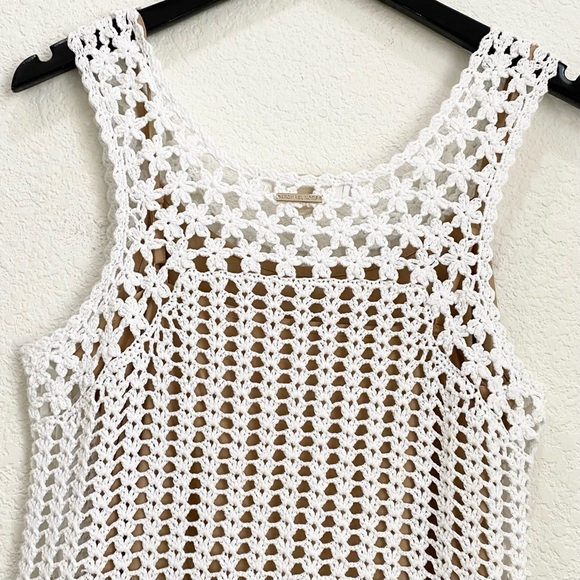 MICHAEL Michael Kors White Crocheted Midi Sheath Dress S - Picture 8 of 15